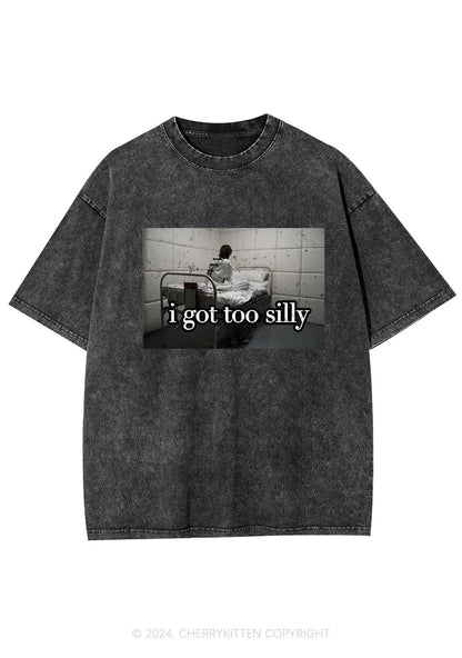 I Got Too Silly Y2K Washed Tee Cherrykitten