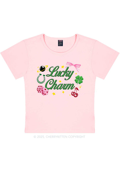 Lucky Charm St Patricks Y2K Baby Tee Cherrykitten