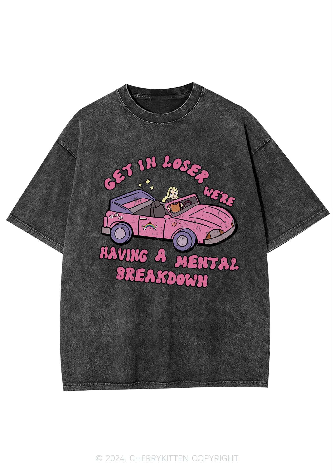 Get In The Car Y2K Washed Tee Cherrykitten