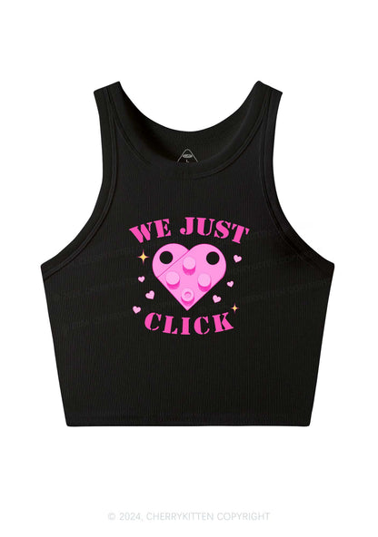 We Just Click Y2K Valentine's Day Crop Tank Top Cherrykitten