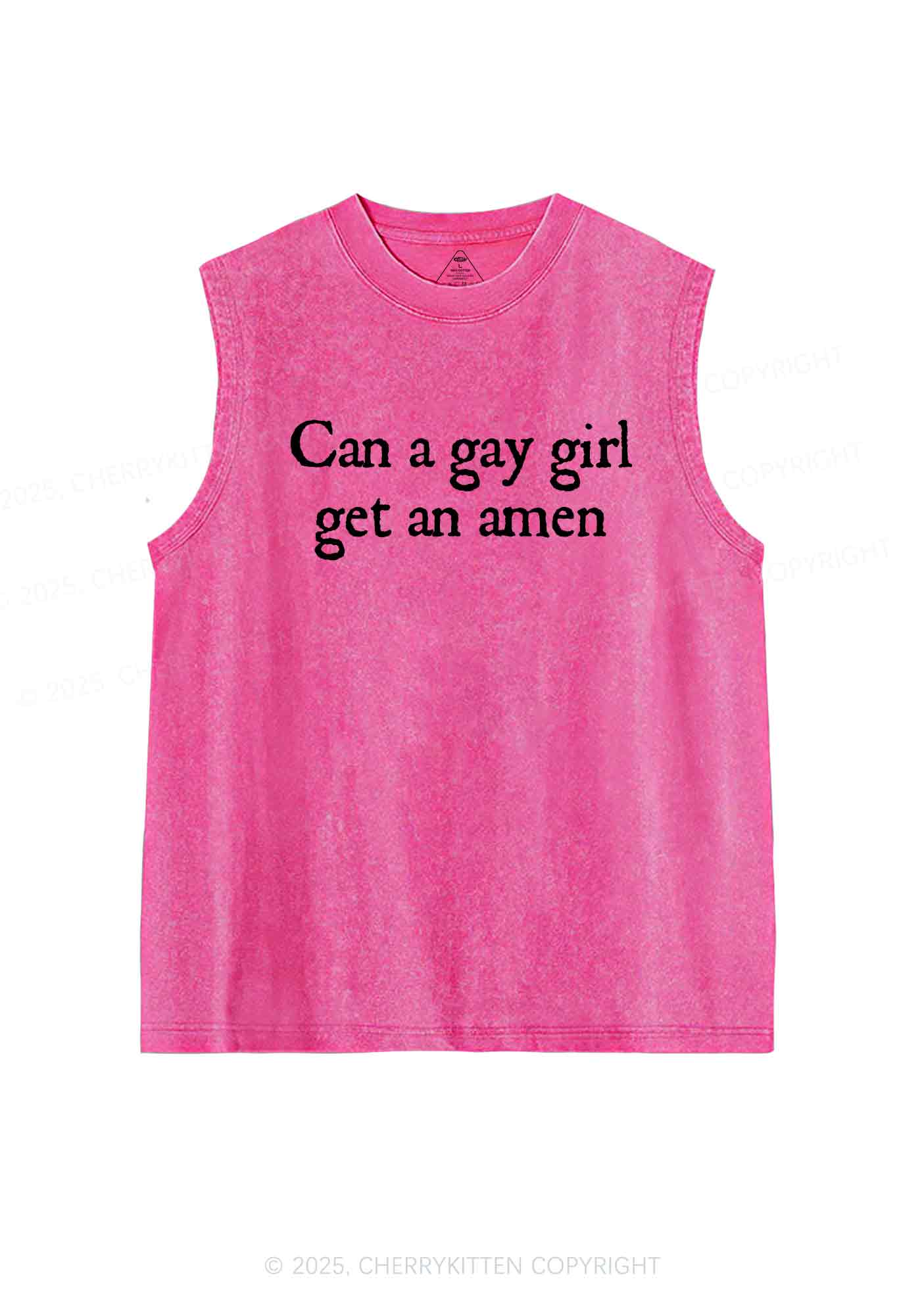 Gay Girl Get Amen Y2K Washed Tank Cherrykitten