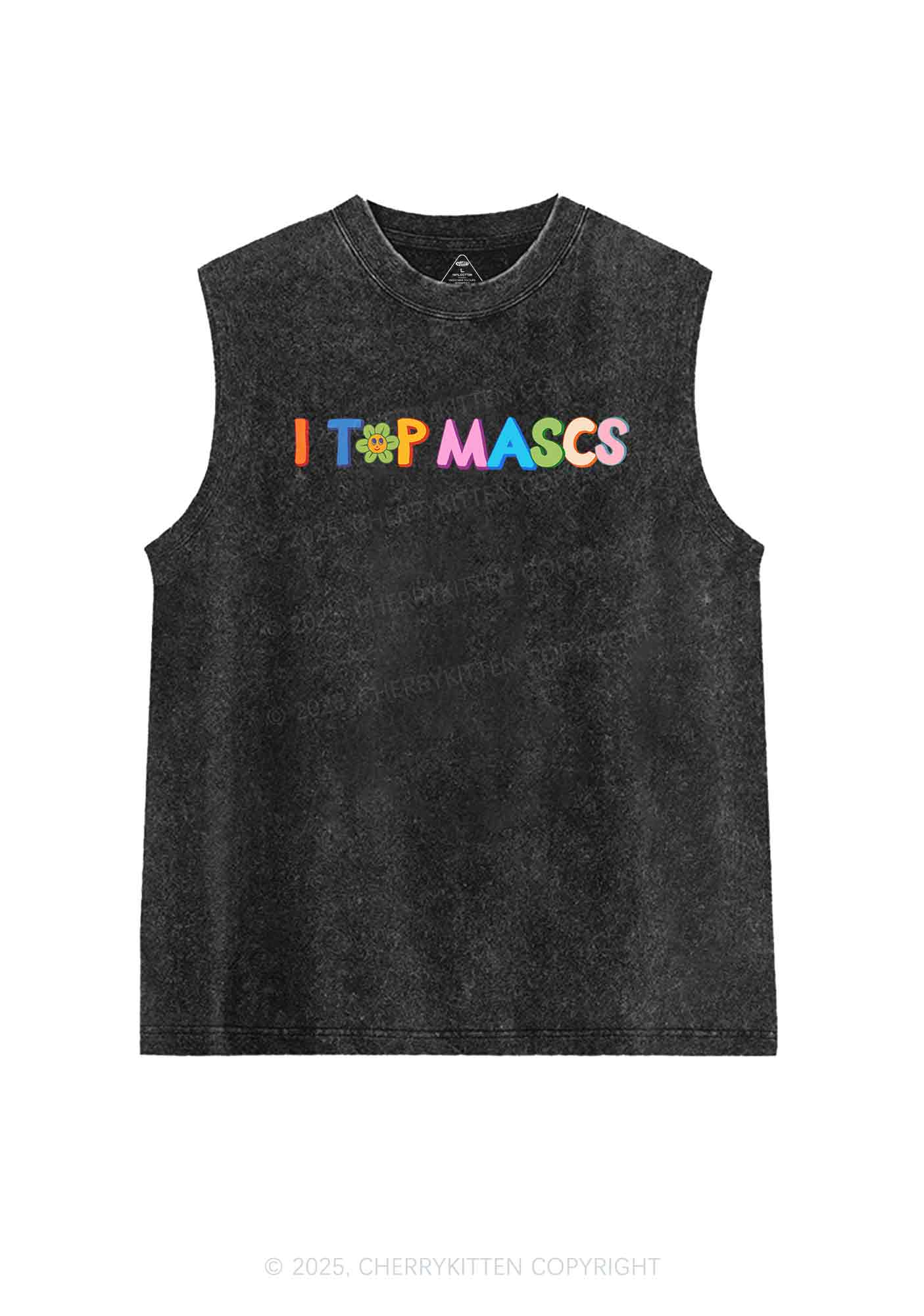 I Top Mascs Y2K Washed Tank Cherrykitten