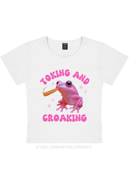 Toking And Croaking Y2K Baby Tee Cherrykitten