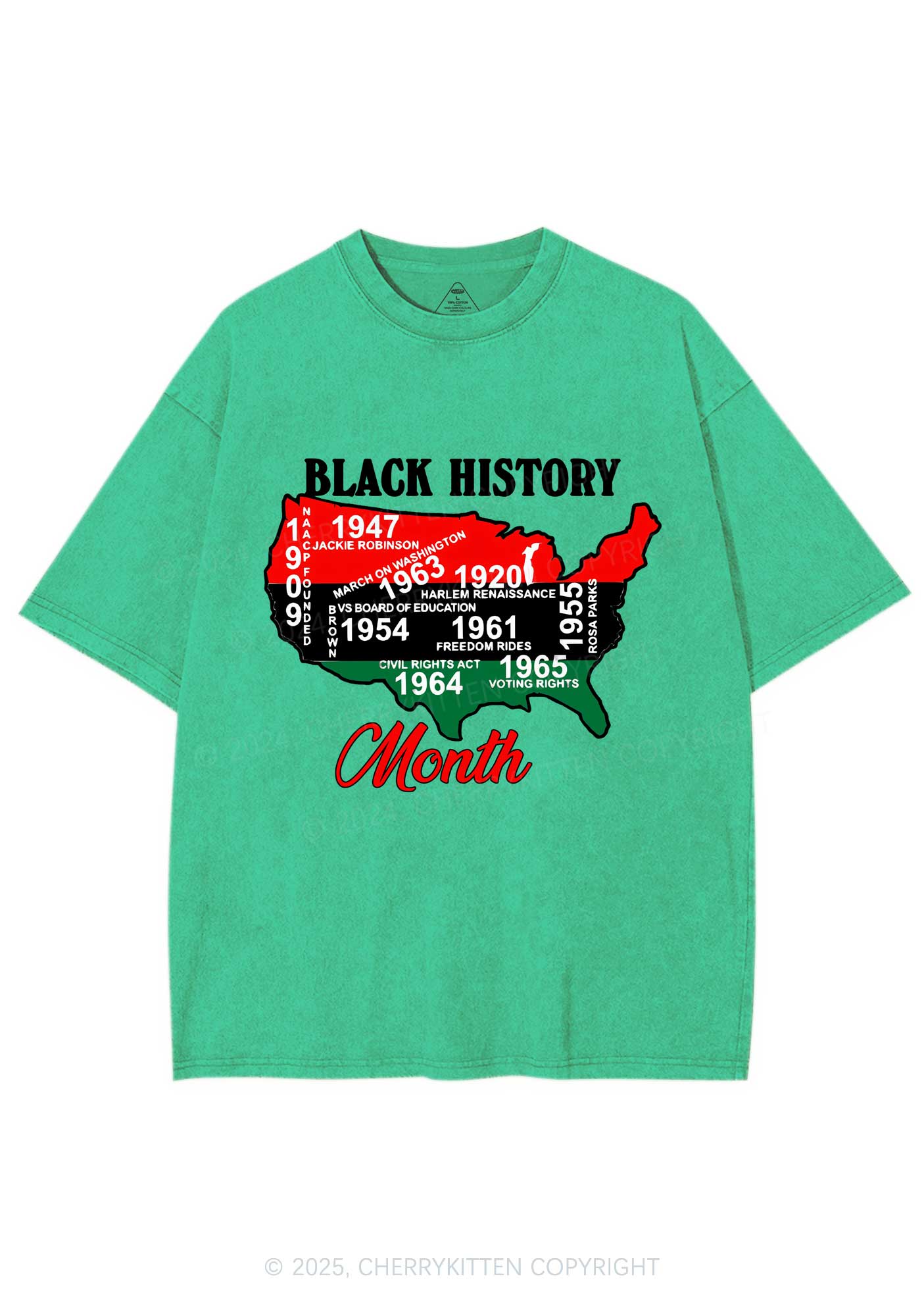 Black History Month Y2K Washed Tee Cherrykitten