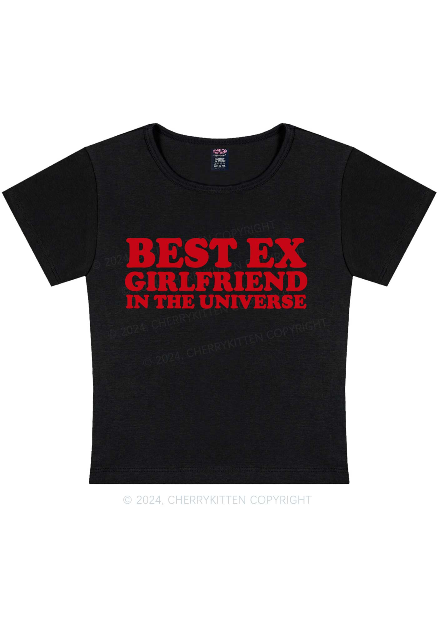 Universe Best Ex Girlfriend Y2K Baby Tee Cherrykitten