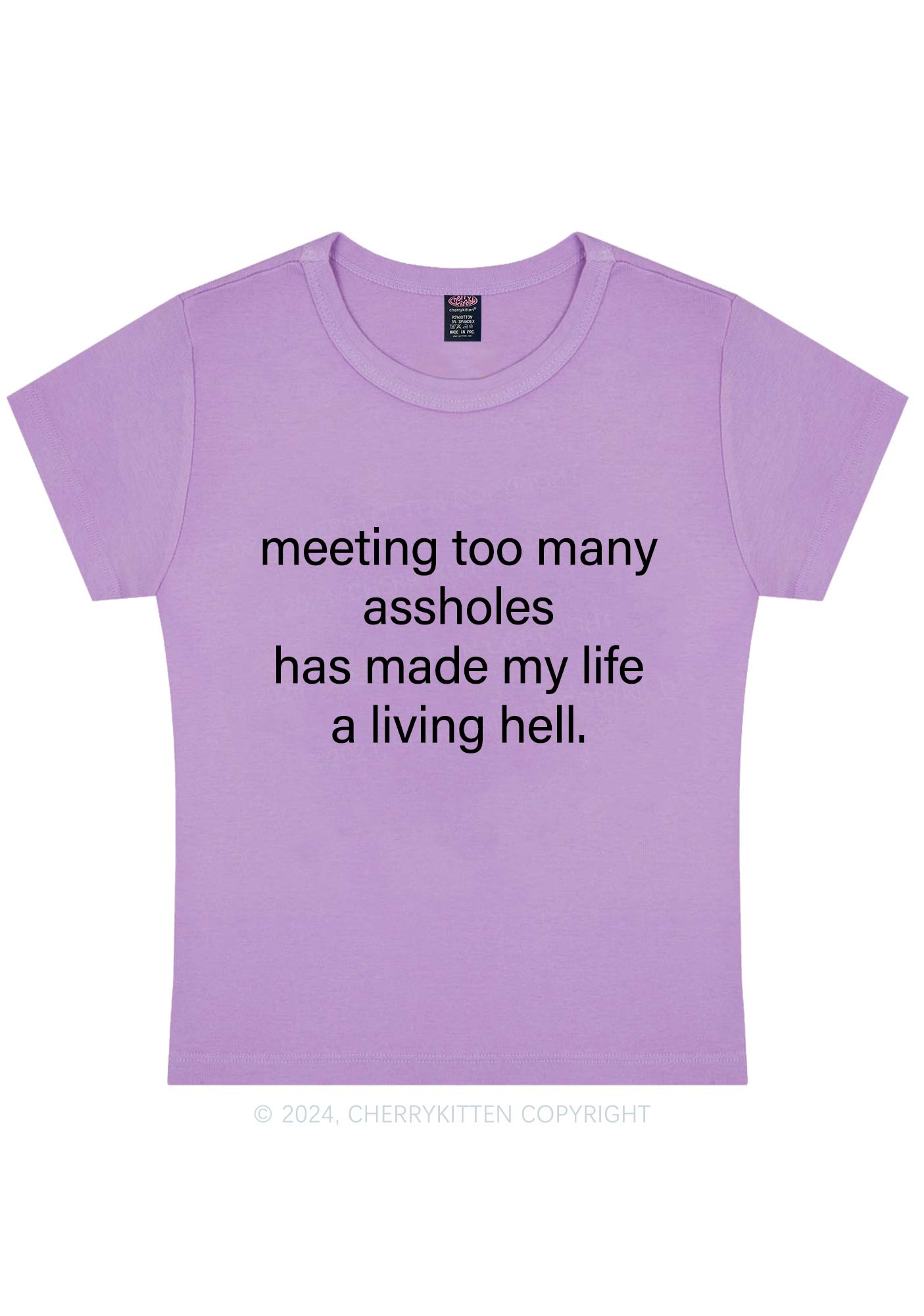 Living Hell Y2K Baby Tee Cherrykitten