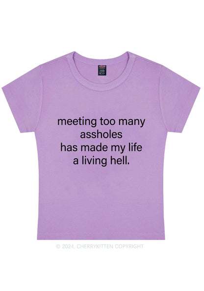 Living Hell Y2K Baby Tee Cherrykitten