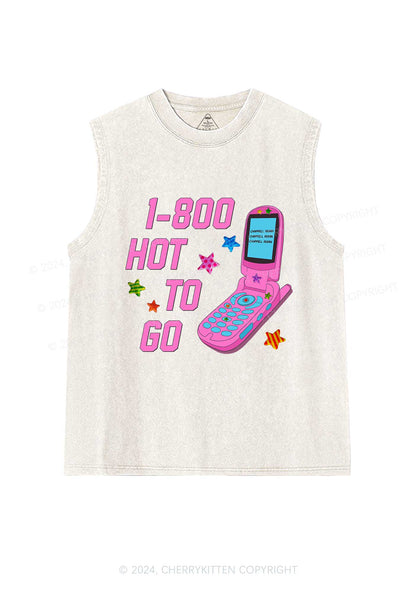 Hot To Go Phone Y2K Washed Tank Cherrykitten