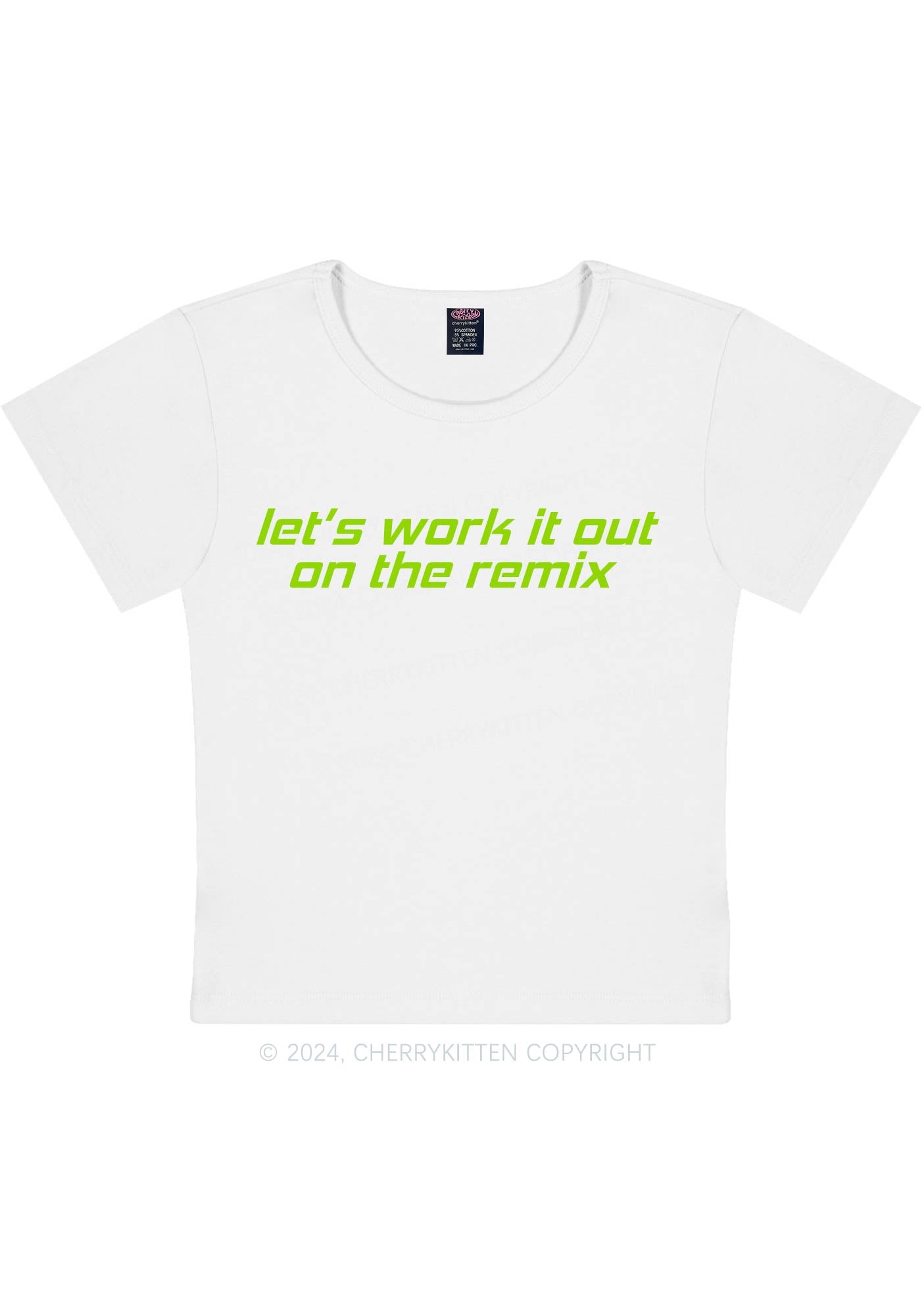 Let's Work It Out Y2K Baby Tee Cherrykitten