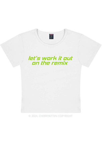 Let's Work It Out Y2K Baby Tee Cherrykitten