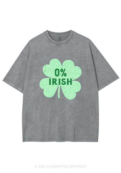 Zero Percent Irish St Patricks Y2K Washed Tee Cherrykitten