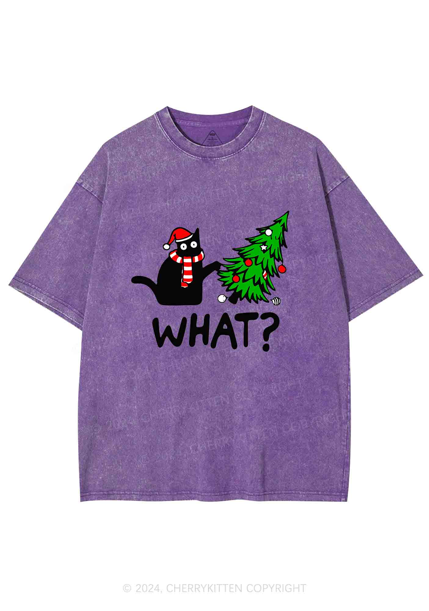 What Christmas Tree Y2K Washed Tee Cherrykitten