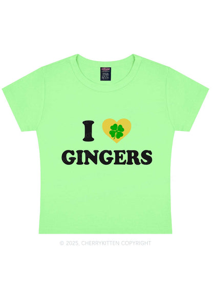 I Love Gingers St Patricks Y2K Baby Tee Cherrykitten