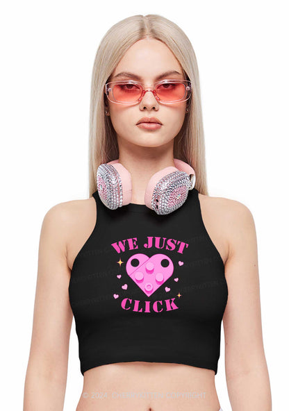 We Just Click Y2K Valentine's Day Crop Tank Top Cherrykitten