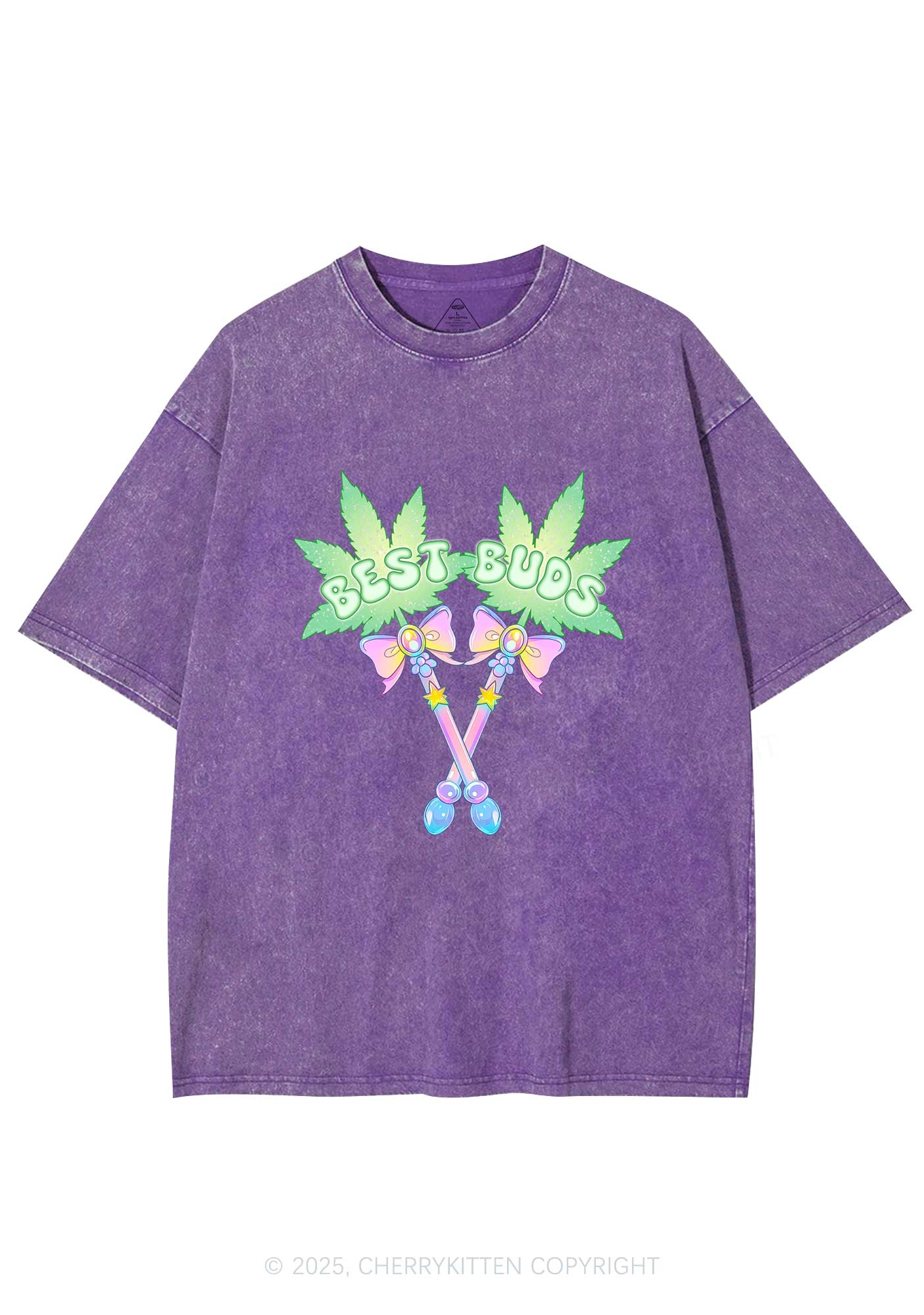 Best Buds Y2K Washed Tee Cherrykitten