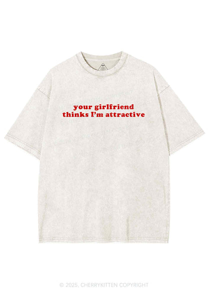 I'm Attractive Y2K Washed Tee Cherrykitten