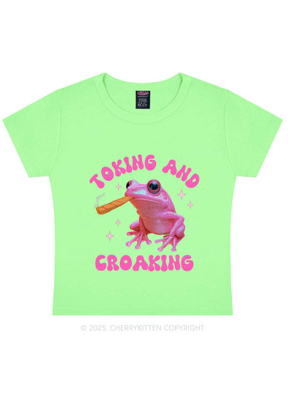 Toking And Croaking Y2K Baby Tee Cherrykitten