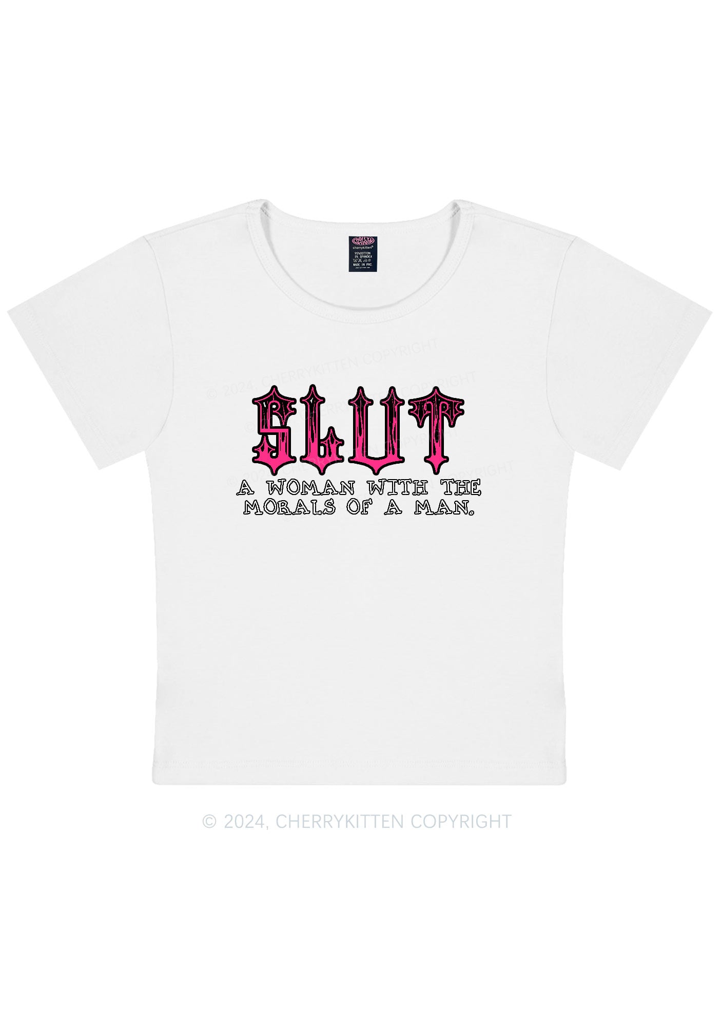 Slxt Woman Y2K Baby Tee Cherrykitten