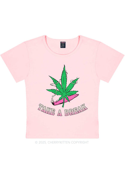 Take A Break Y2K Baby Tee Cherrykitten