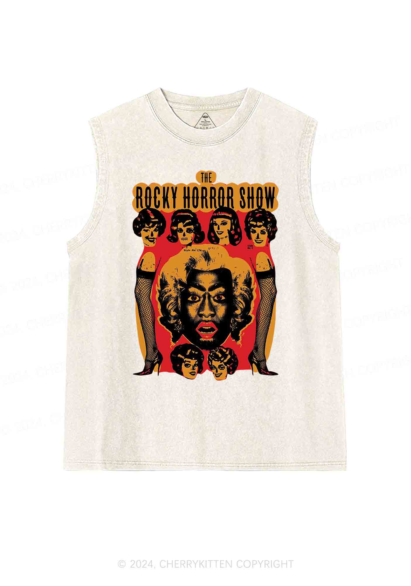 Halloween Rocky Horror Show Y2K Washed Tank Cherrykitten