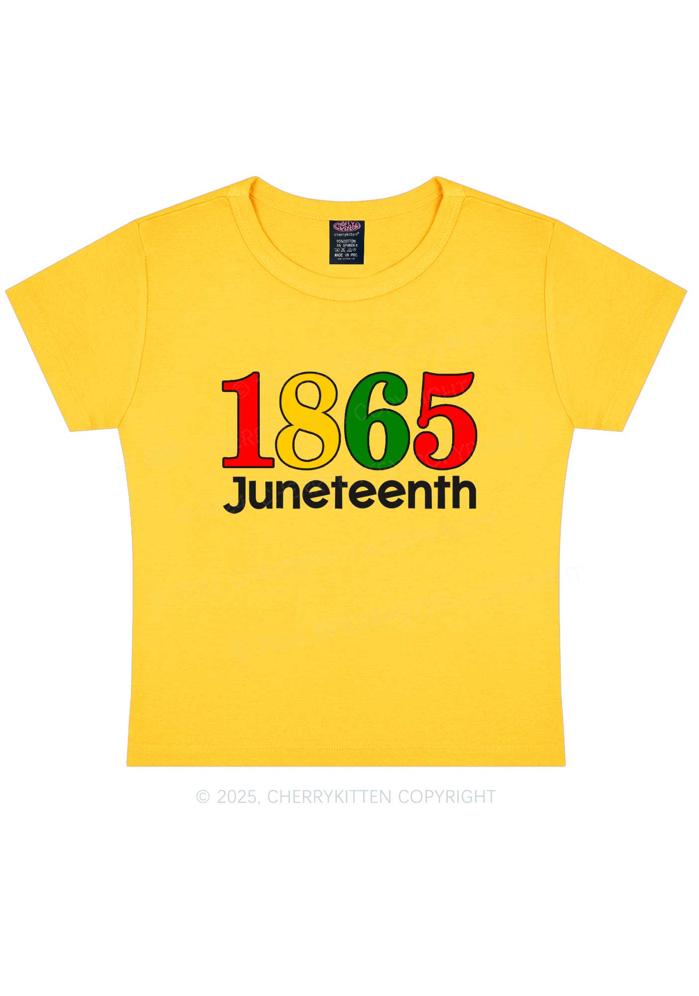 Juneteenth Y2K Baby Tee Cherrykitten