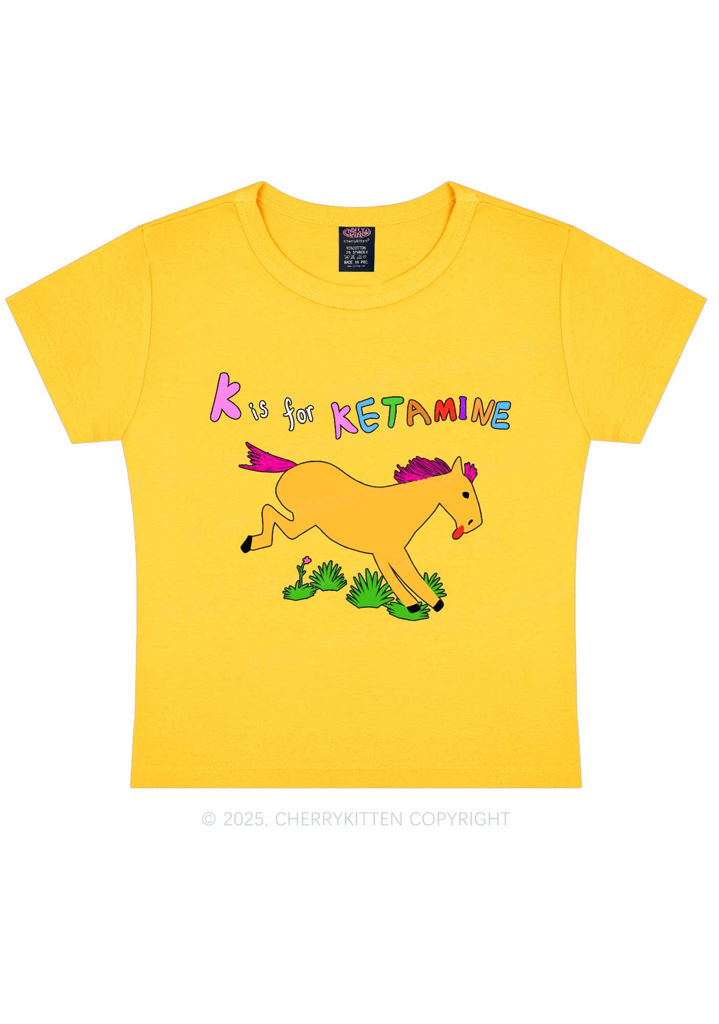 K Is For Pony Y2K Baby Tee Cherrykitten