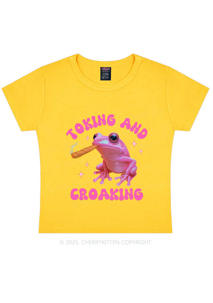 Toking And Croaking Y2K Baby Tee Cherrykitten