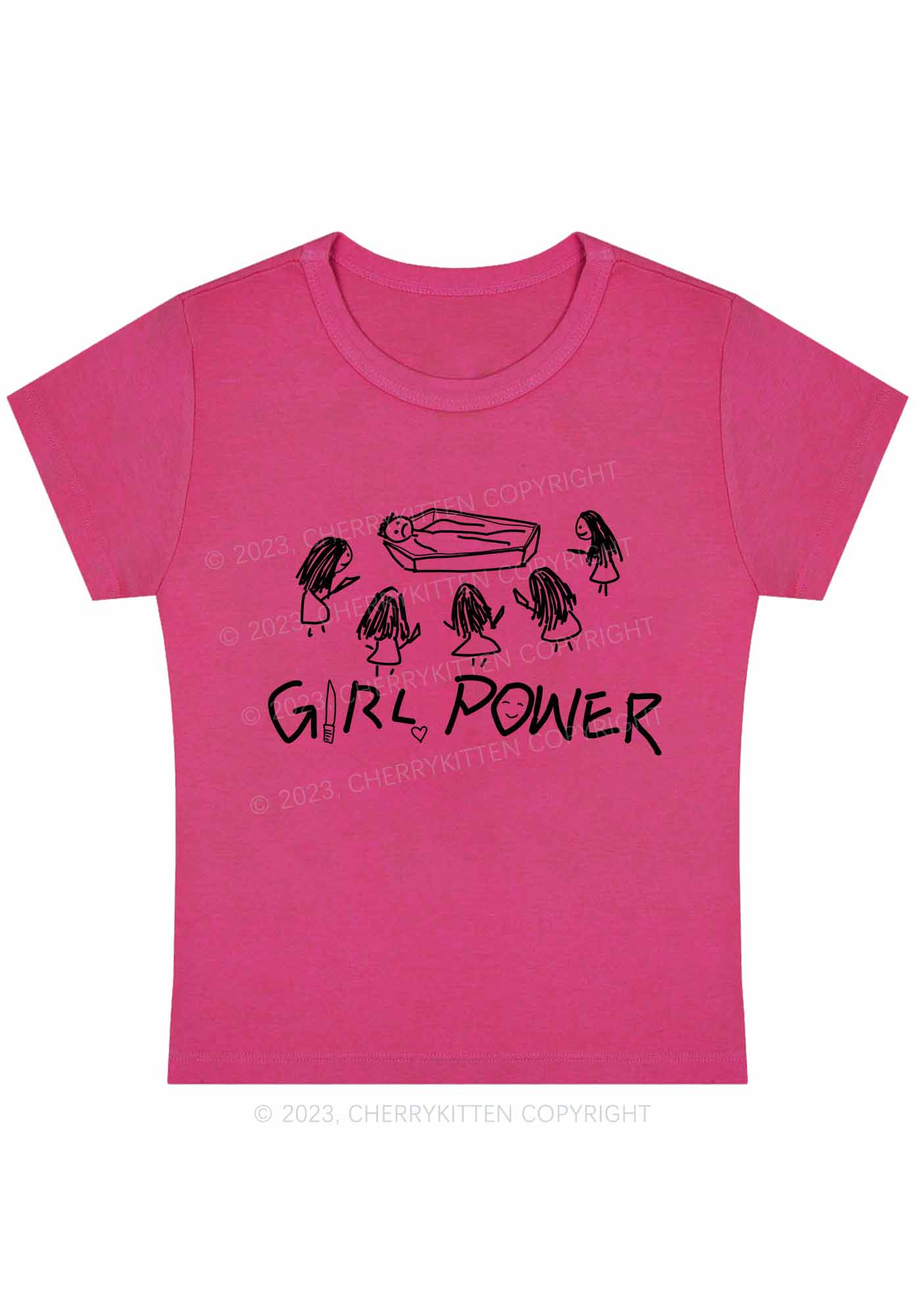 Curvy Girls Power Y2K Baby Tee Cherrykitten