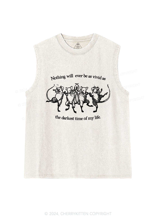 Rats Darkest Time Y2K Washed Tank Cherrykitten