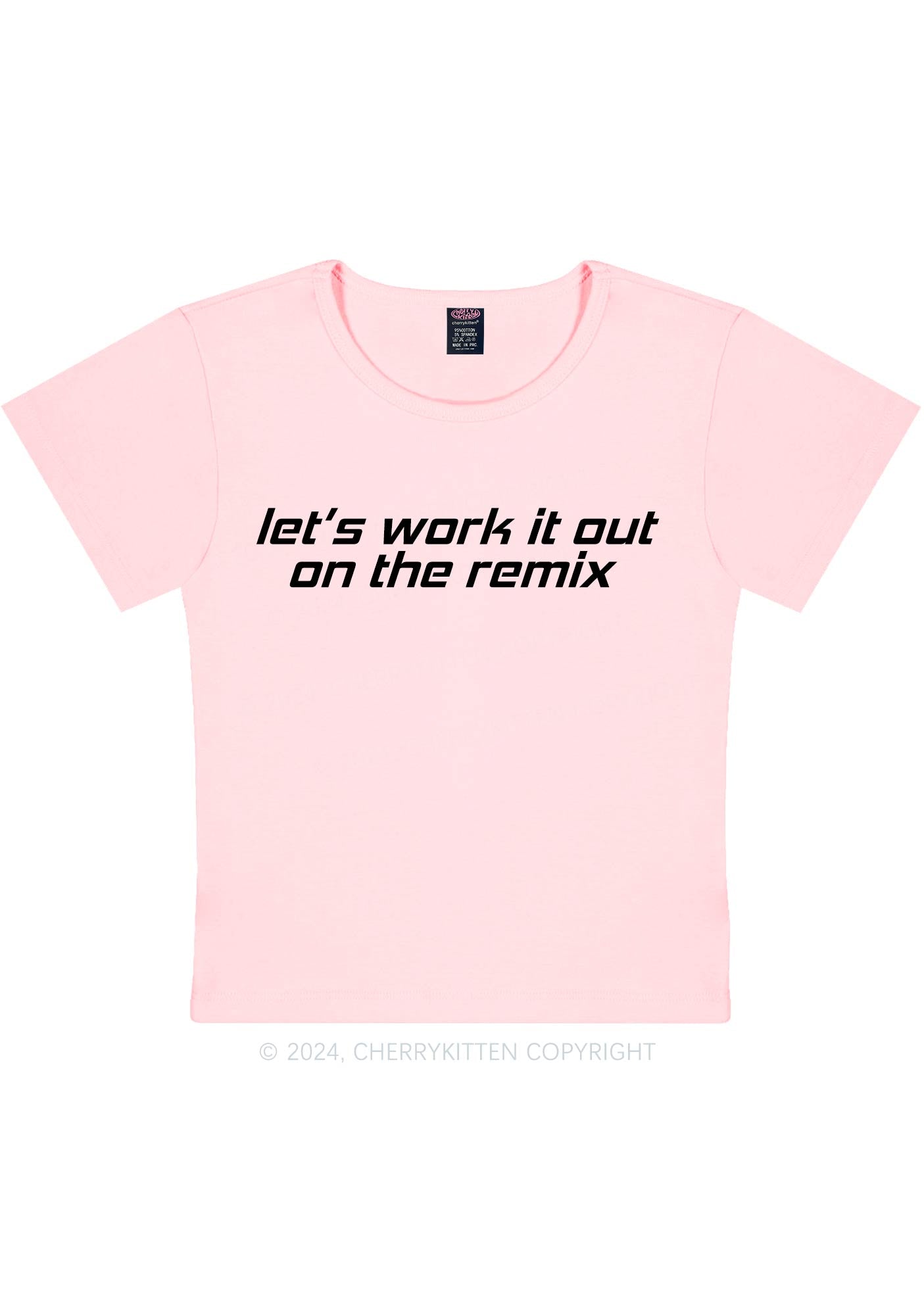 Let's Work It Out Y2K Baby Tee Cherrykitten