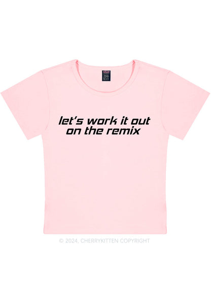 Let's Work It Out Y2K Baby Tee Cherrykitten