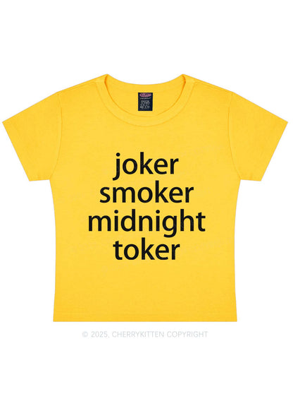 Joker Smoker Midnight Toker Y2K Baby Tee Cherrykitten