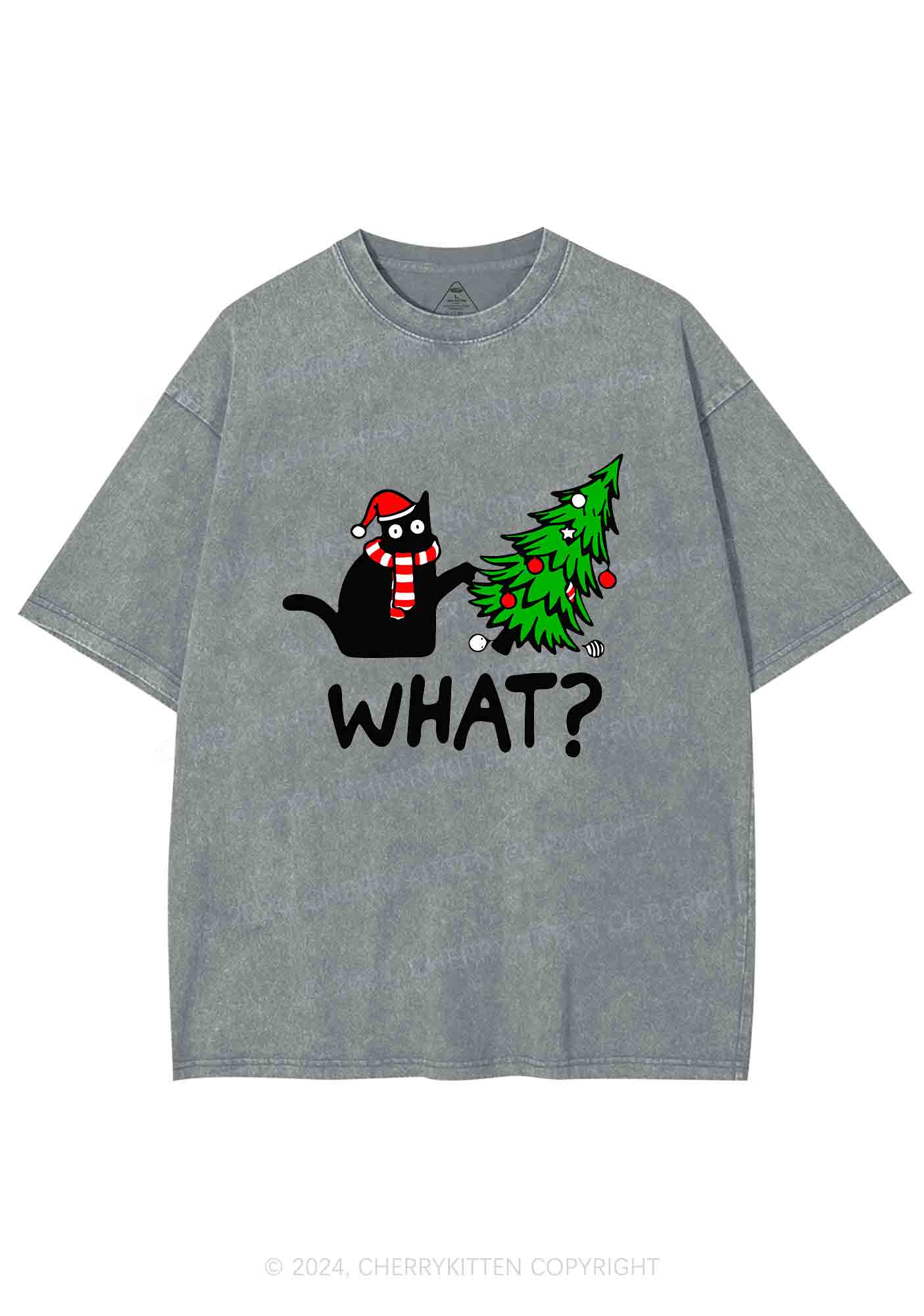 What Christmas Tree Y2K Washed Tee Cherrykitten