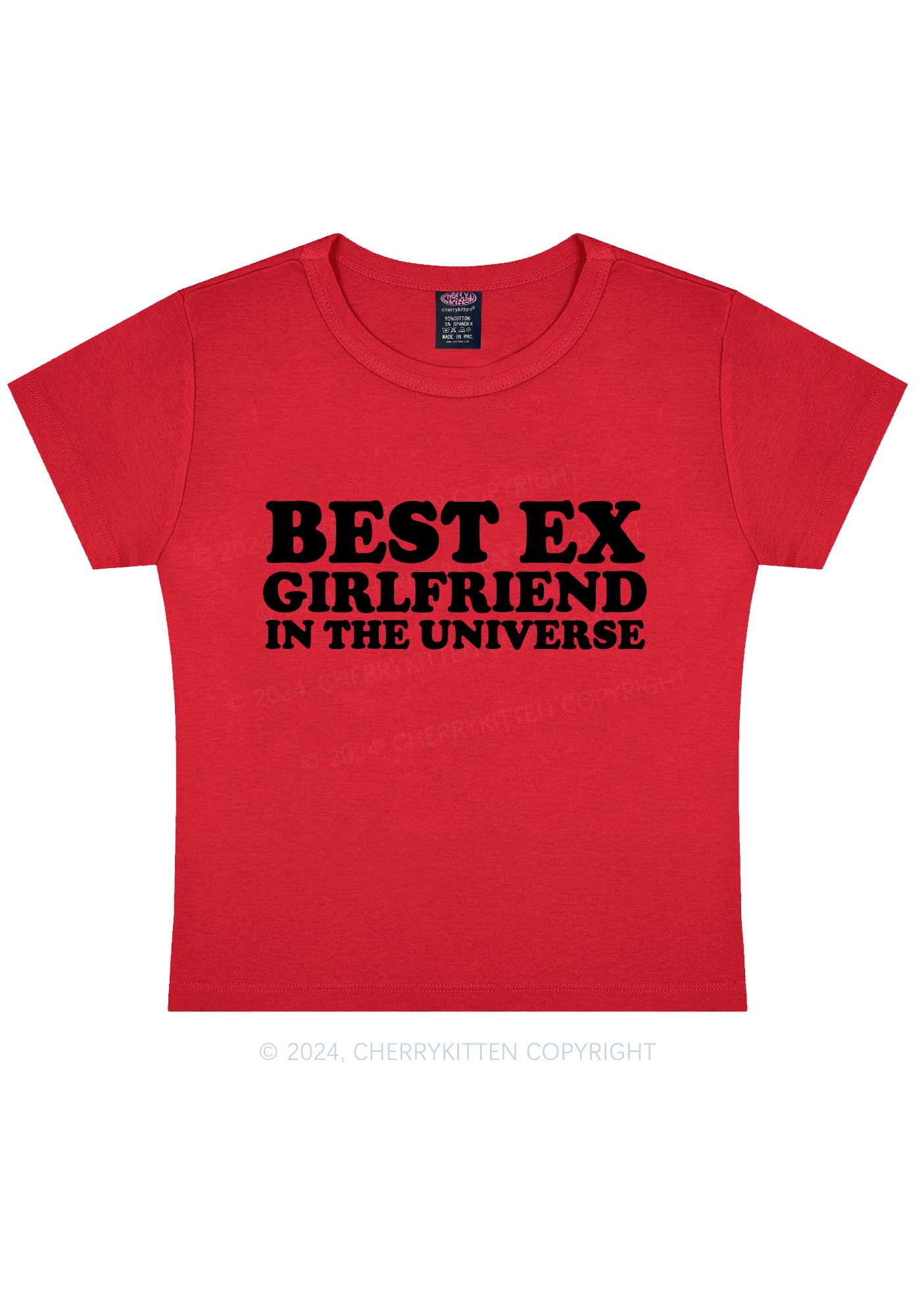 Universe Best Ex Girlfriend Y2K Baby Tee Cherrykitten