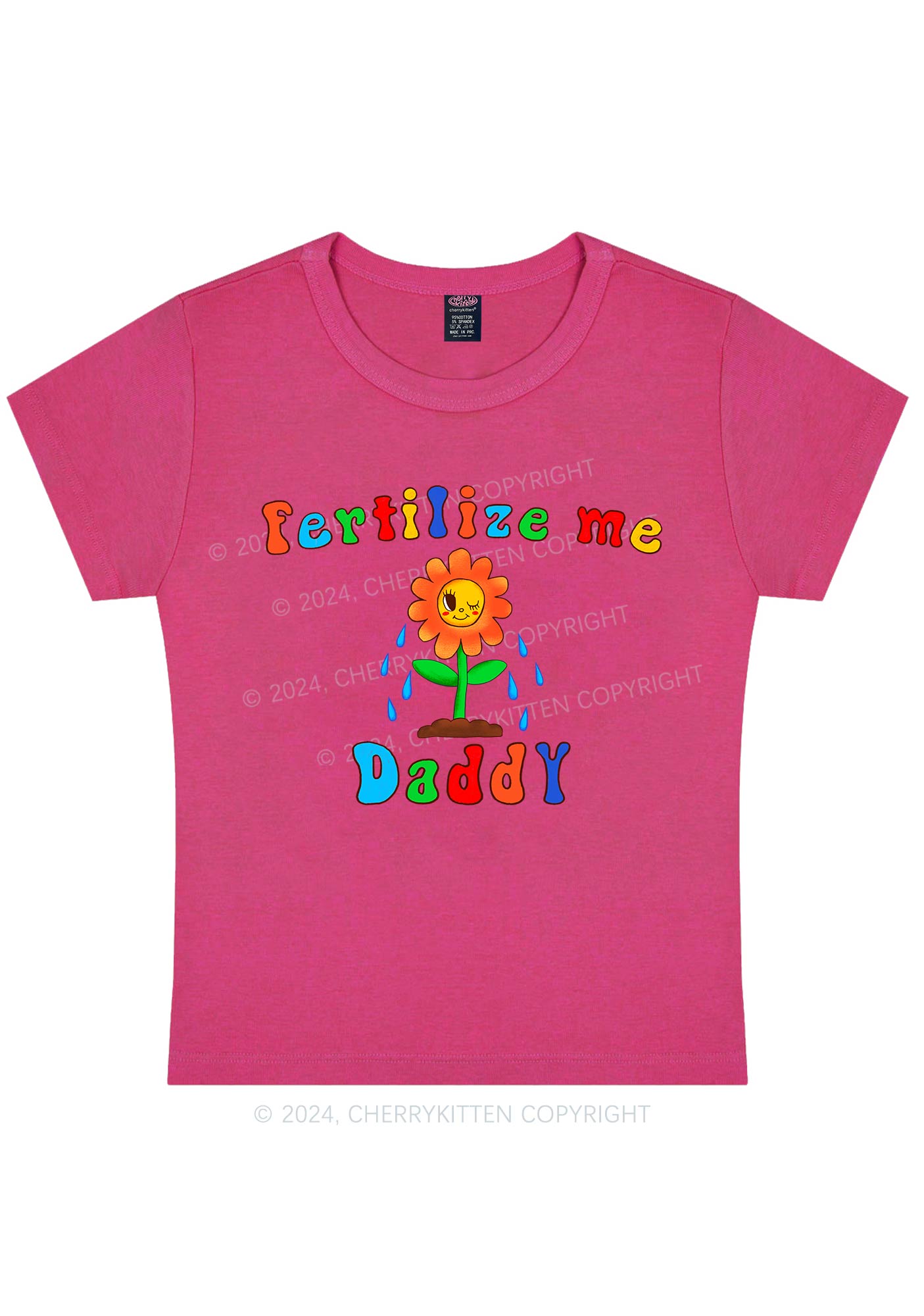 Fertilize Me Daddy Y2K Baby Tee Cherrykitten