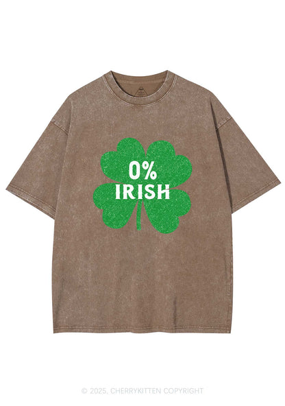 Zero Percent Irish St Patricks Y2K Washed Tee Cherrykitten