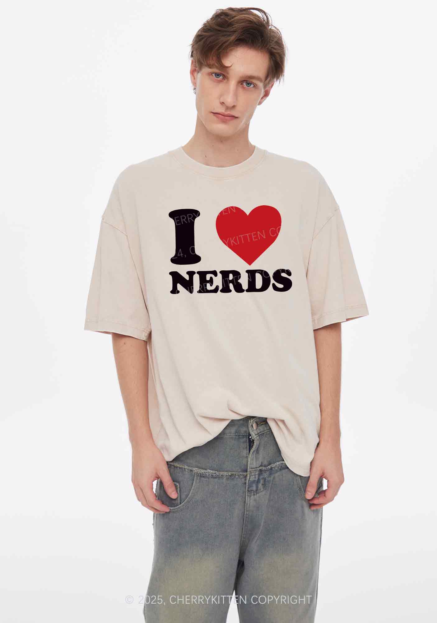 I Love Nerds Y2K Washed Tee Cherrykitten