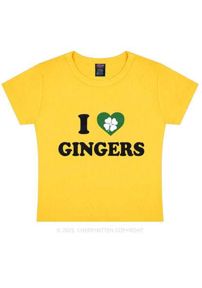 I Love Gingers St Patricks Y2K Baby Tee Cherrykitten