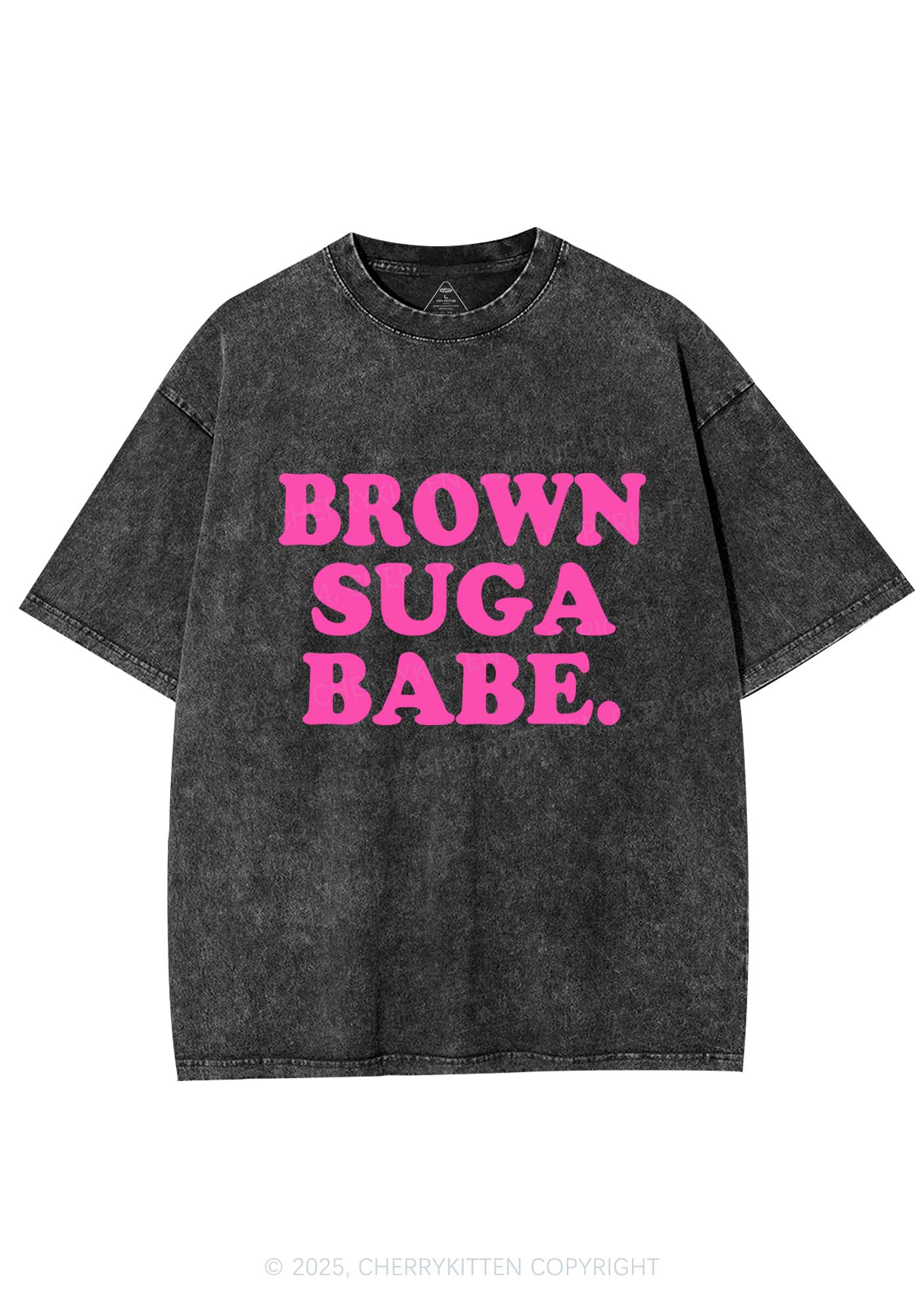 Brown Suga Babe Y2K Washed Tee Cherrykitten