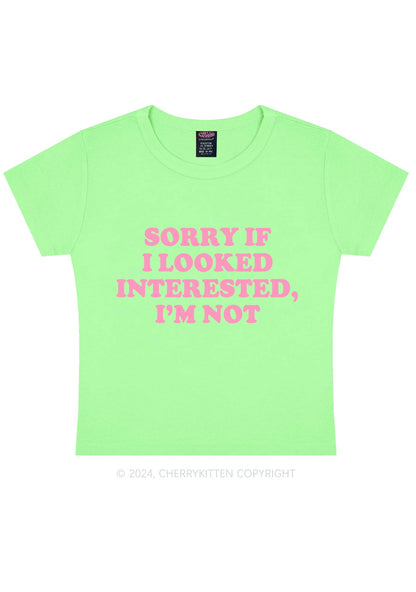 Sorry If I Looked Y2K Baby Tee Cherrykitten