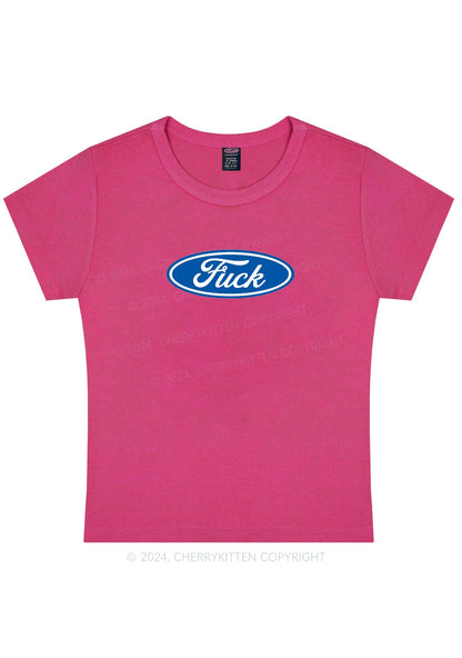 Oval Fxxk Y2K Baby Tee Cherrykitten