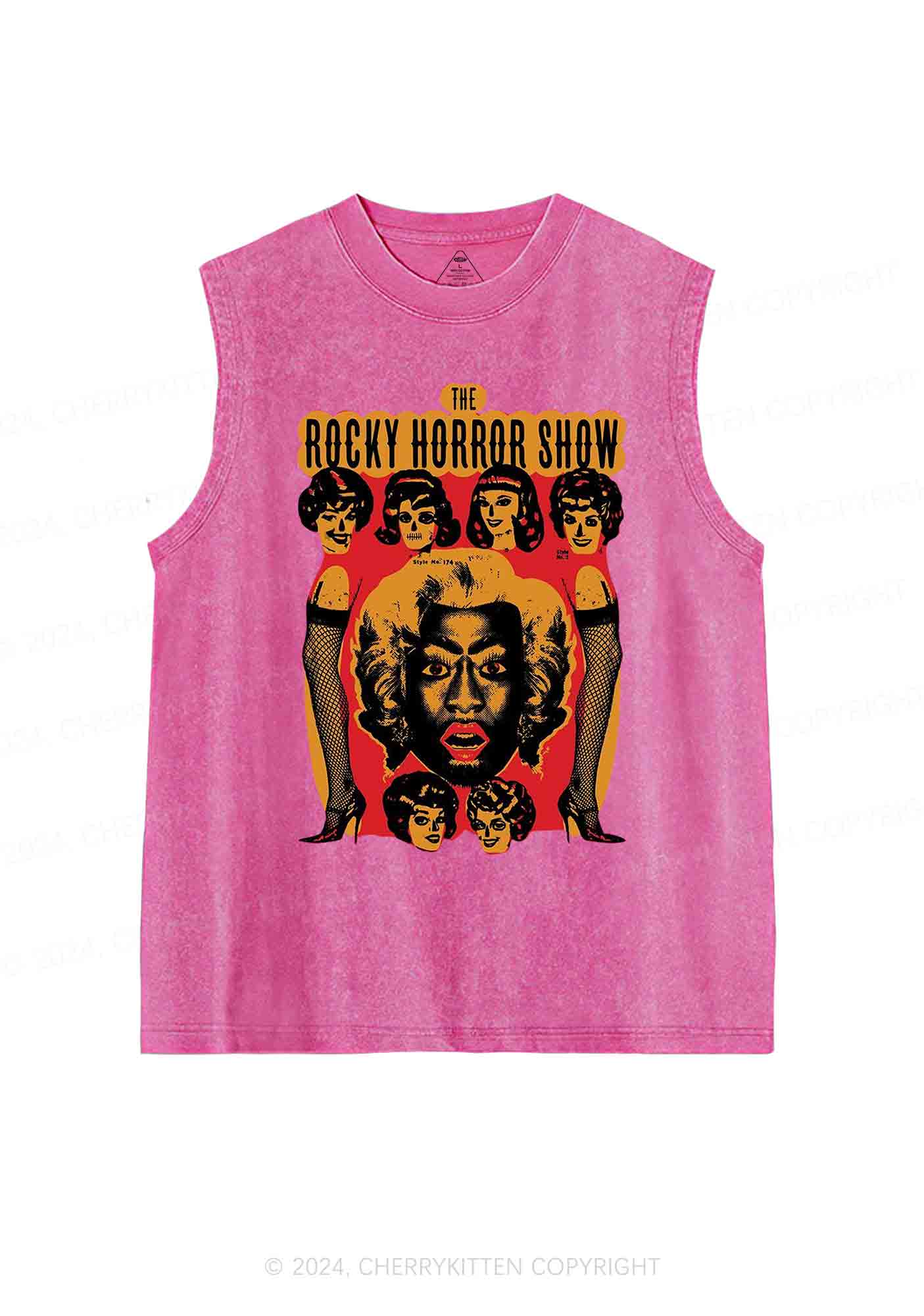 Halloween Rocky Horror Show Y2K Washed Tank Cherrykitten