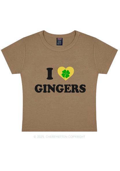 I Love Gingers St Patricks Y2K Baby Tee Cherrykitten