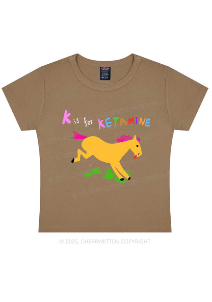 K Is For Pony Y2K Baby Tee Cherrykitten