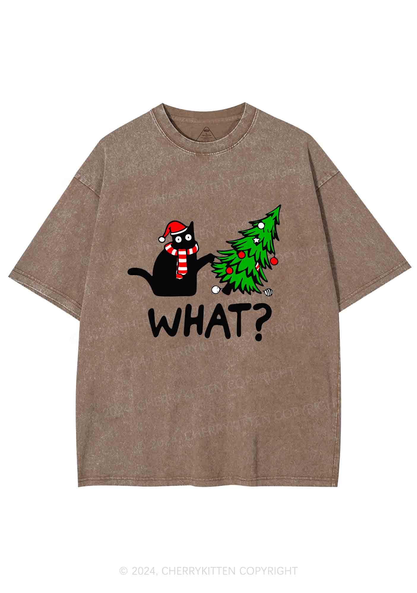 What Christmas Tree Y2K Washed Tee Cherrykitten