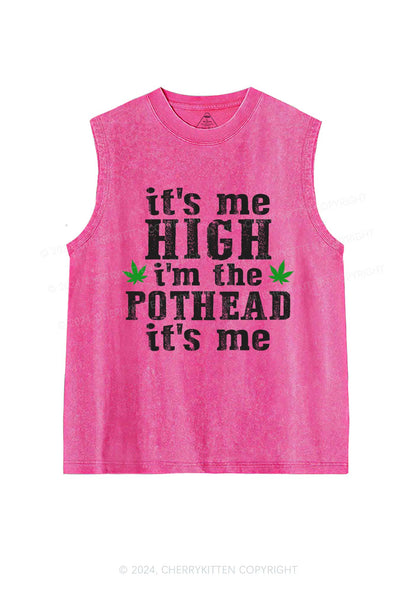 High Pothead Y2K Washed Tank Cherrykitten