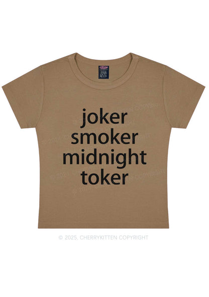 Joker Smoker Midnight Toker Y2K Baby Tee Cherrykitten