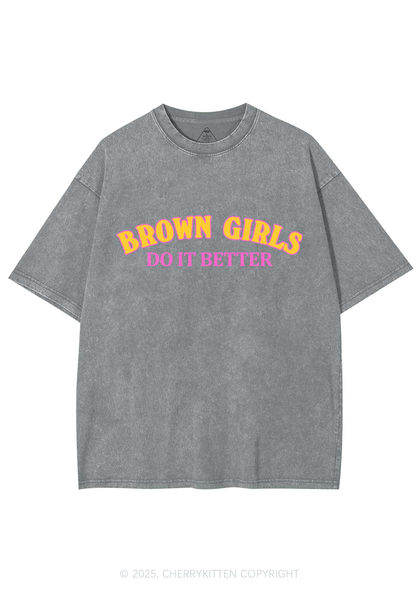 Brown Girls Do It Better Y2K Washed Tee Cherrykitten