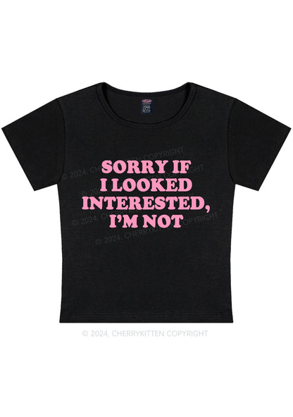 Sorry If I Looked Y2K Baby Tee Cherrykitten