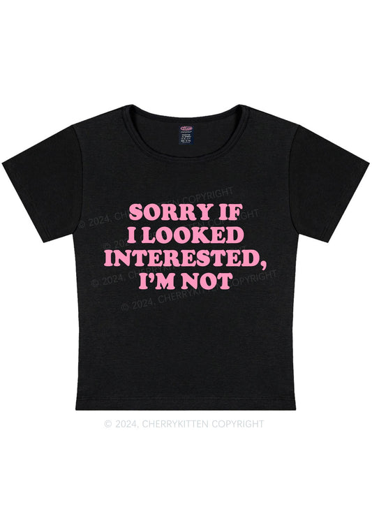 Sorry If I Looked Y2K Baby Tee Cherrykitten